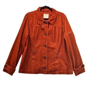 Relativity Corduroy Jacket Orange XL